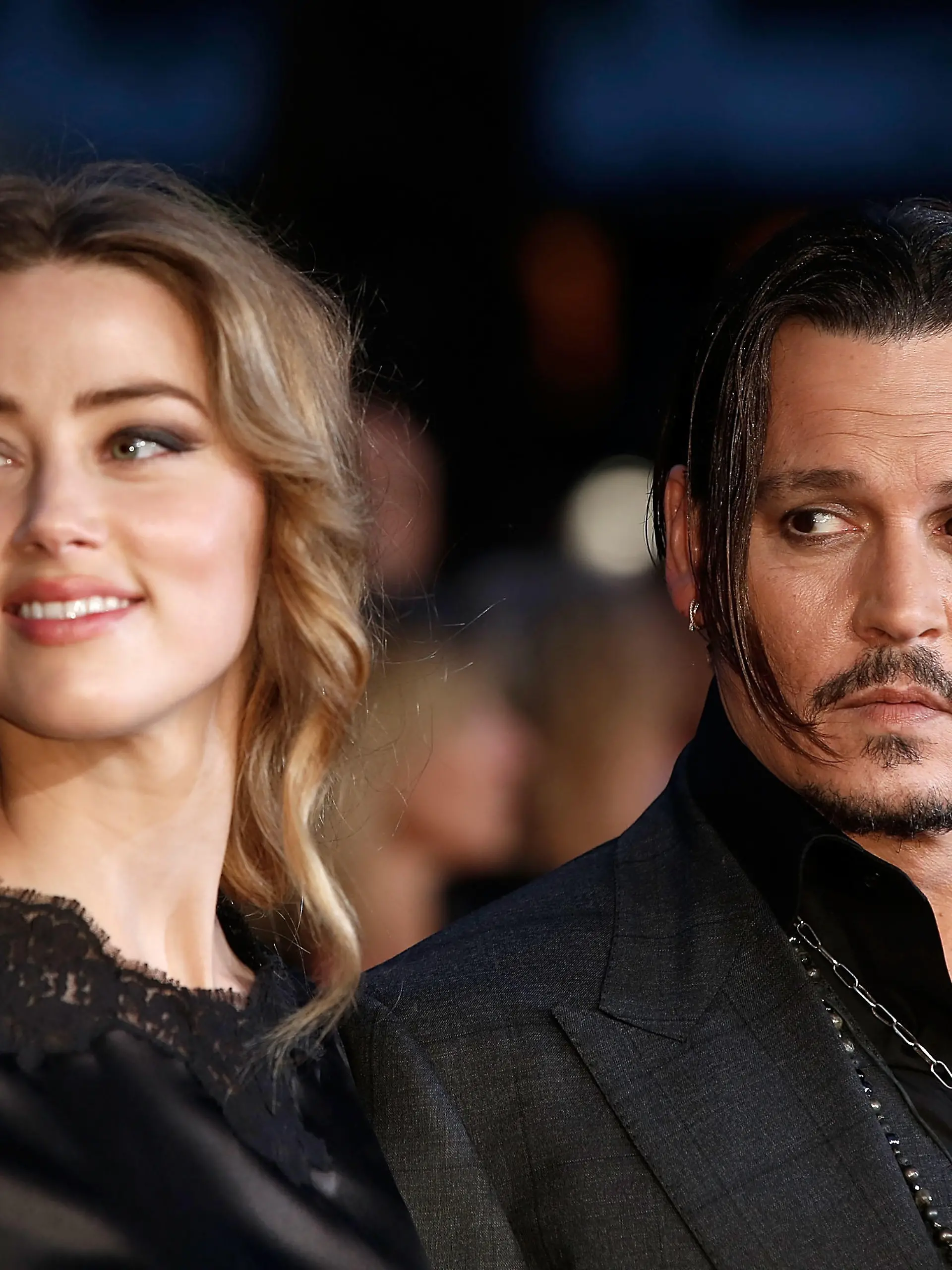 LONDON, ENGLAND - OCTOBER 11:  Amber Heard and Johnny Depp attend the "Black Mass" Virgin Atlantic Gala screening during the BFI London Film Festival, at Odeon Leicester Square on October 11, 2015 in London, England.  (Photo by John Phillips/Getty Images for BFI)