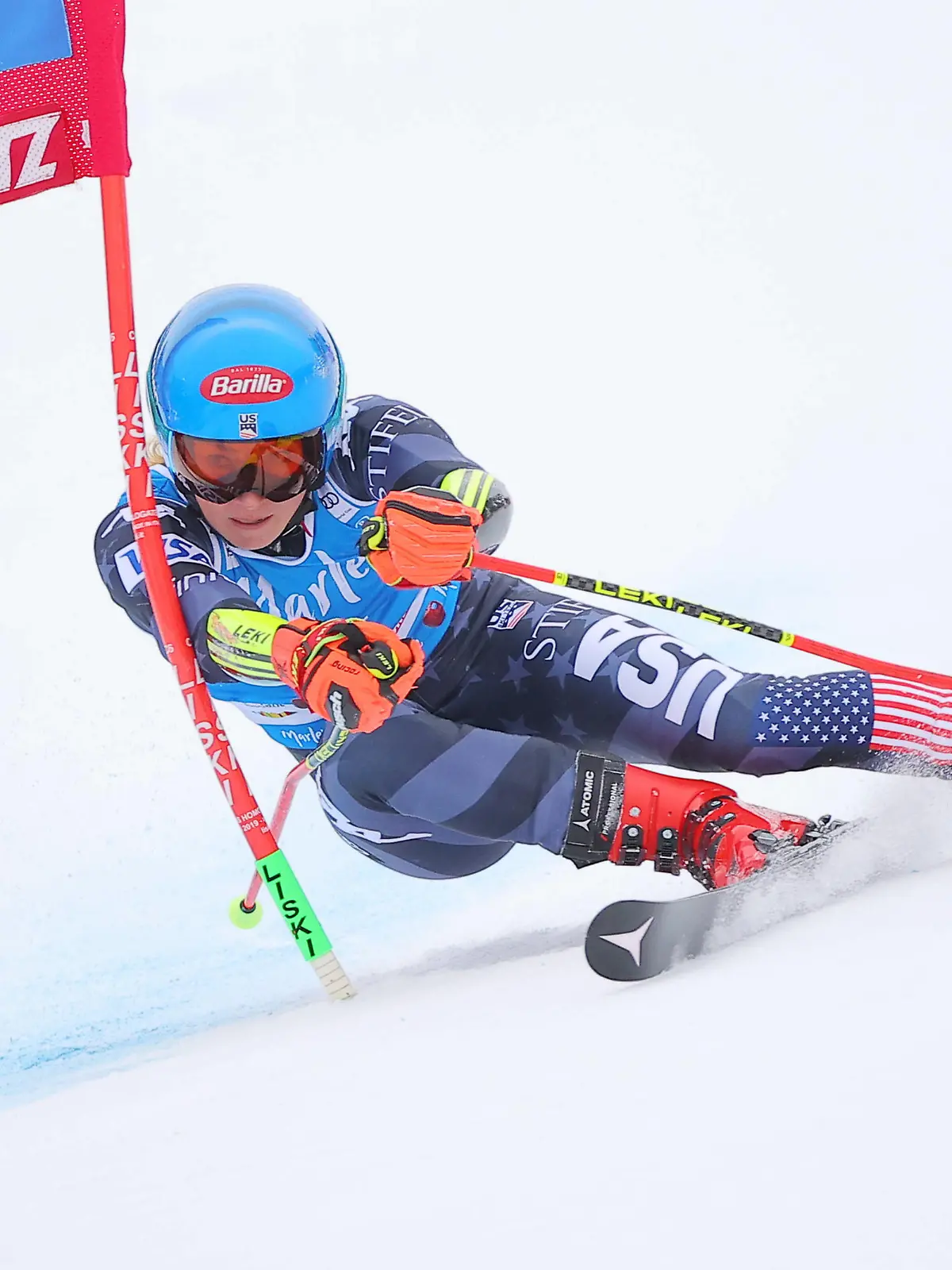 ALPINE SKIING - FIS WC Kronplatz KRONPLATZ,ITALY,24.JAN.23 - ALPINE SKIING - FIS World Cup,giant slalom, ladies. Image shows Mikaela Shiffrin USA. PUBLICATIONxNOTxINxAUTxSUIxSWE GEPAxpictures/xThomasxBachun