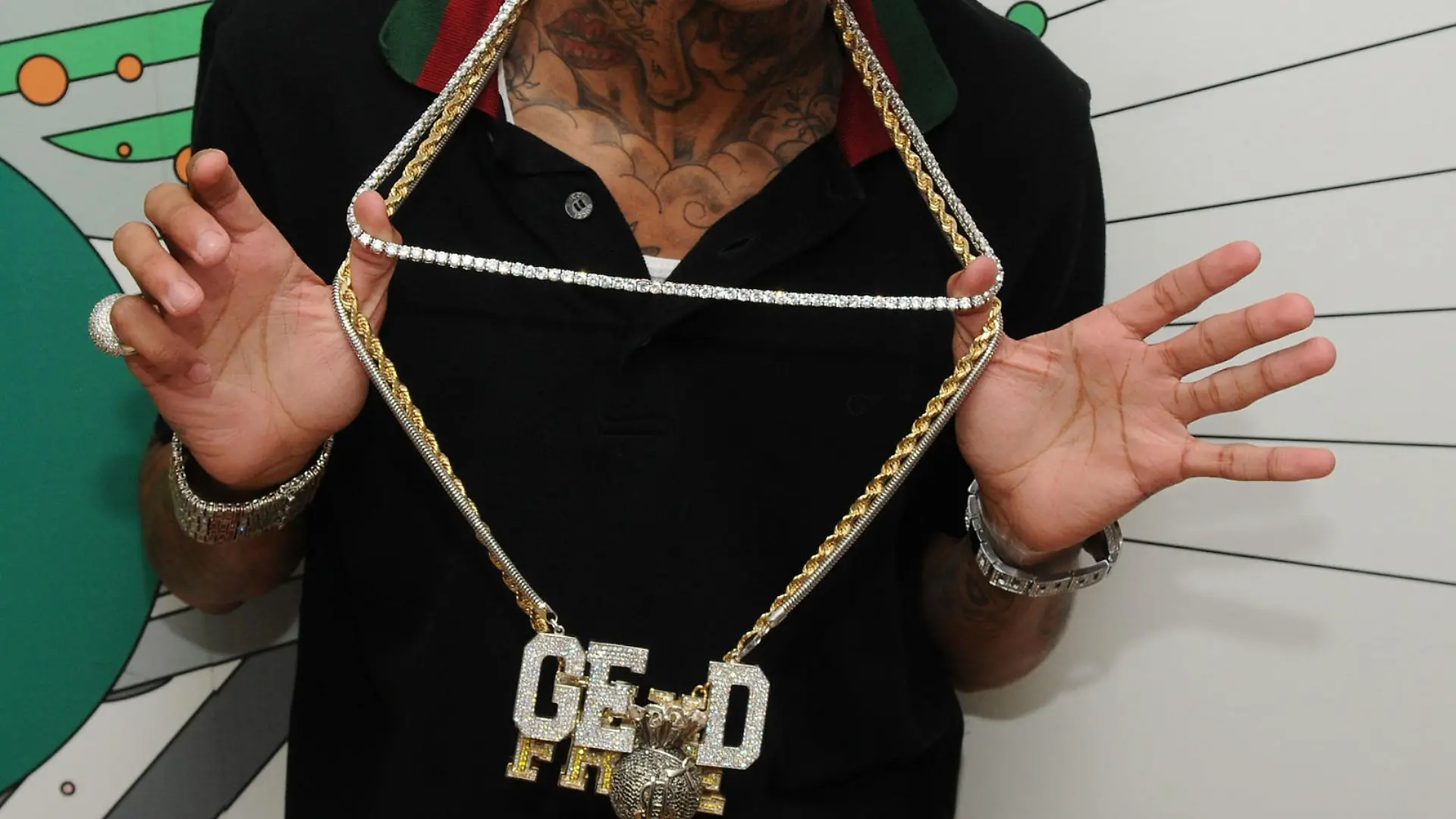 NEW YORK - JUNE 10: (U.S. TABS OUT) Recording artist Tyga poses backstage during MTV's 'TRL' on June 10, 2008 at MTV Studios in New York City. (Photo by Bryan Bedder/Getty Images)