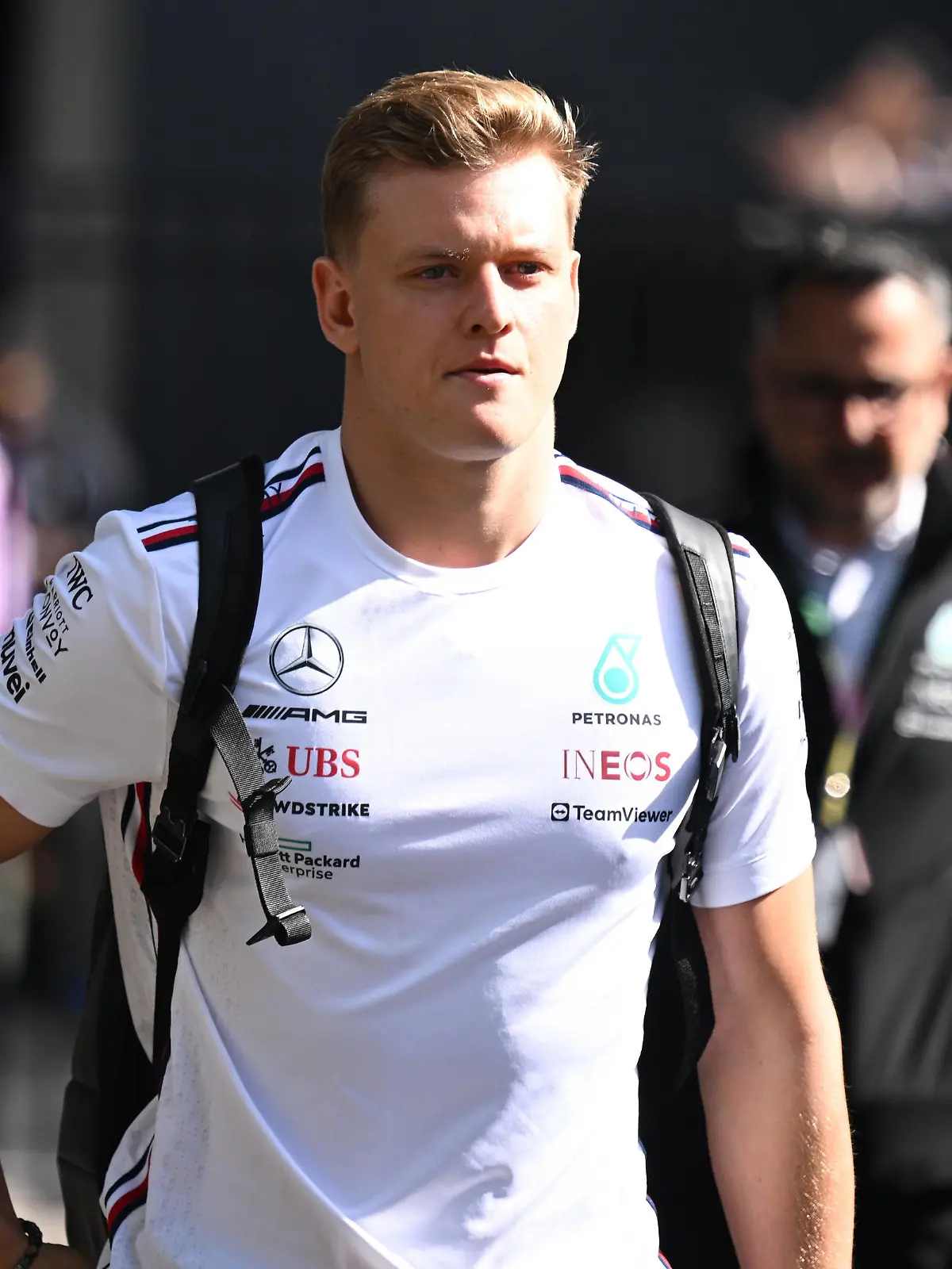 Formula 1 2023: Australian GP MELBOURNE GRAND PRIX CIRCUIT, AUSTRALIA - MARCH 31: Mick Schumacher, Reserve Driver, Mercedes-AMG during the Australian GP at Melbourne Grand Prix Circuit on Friday March 31, 2023 in Melbourne, Australia. Photo by Simon Galloway / LAT Images Images PUBLICATIONxINxGERxSUIxAUTxHUNxONLY GP2303_100440SMG_8886