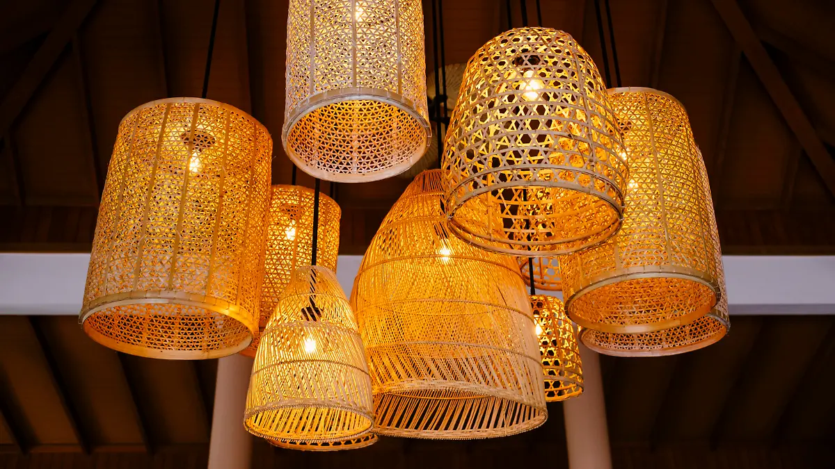 Traditional asian wooden lanterns