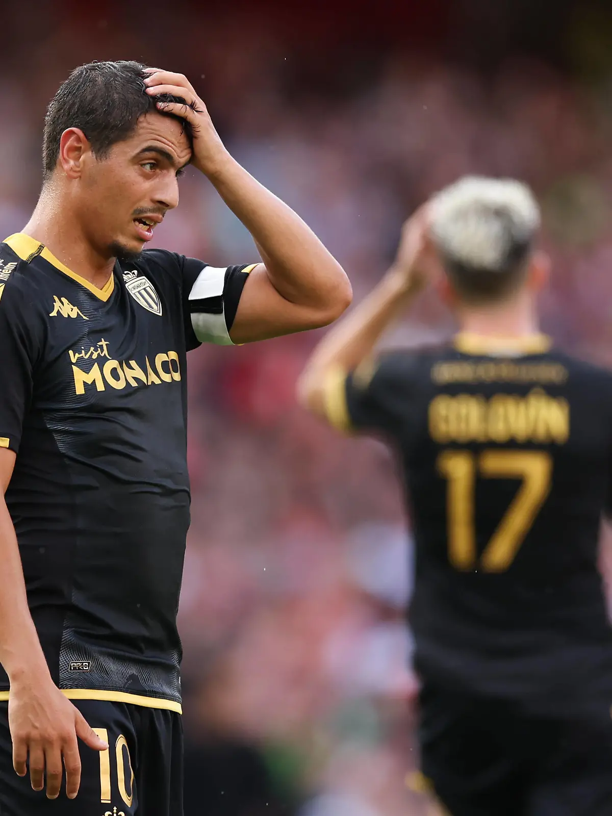 Arsenal v Monaco 02 August 2023, London - The Emirates Cup - Arsenal v Monaco - Wissam Ben Yedder of Monaco looks dejected - Photo: Jacques Feeney / Offside. London UK *** Arsenal gegen Monaco 02. August 2023, London Der Emirates Cup Arsenal gegen Monaco Wissam Ben Yedder von Monaco sieht niedergeschlagen aus Foto Jacques Feeney Abseits London UK PUBLICATIONxINxGERxSUIxAUTxONLY Copyright: xJacquesxFeeneyx/xOffsidexOffside