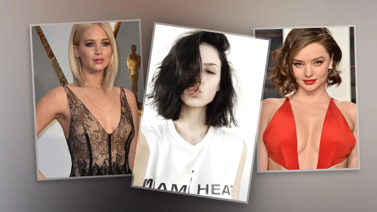 Jennifer Lawrence, Lena Meyer-Landrut und Miranda Kerr liegen mit Long Bobs voll im Trend.