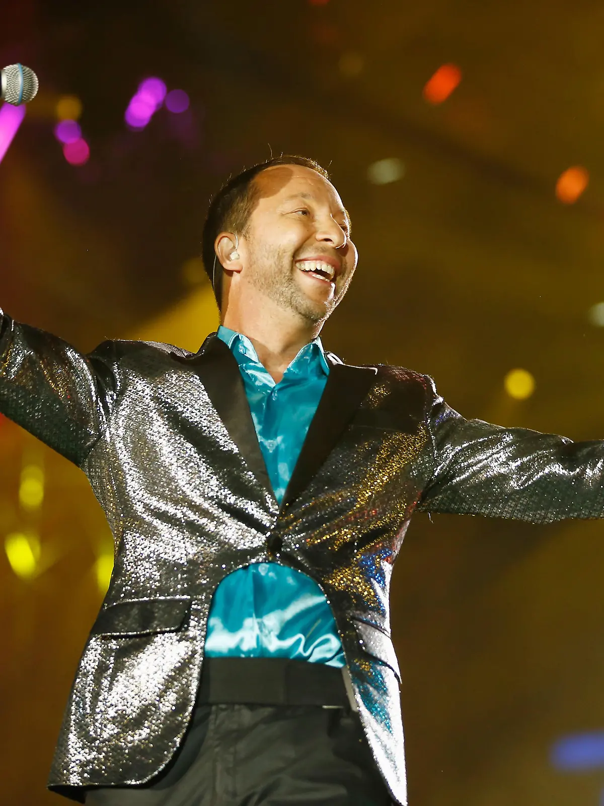 GROSSASPACH, GERMANY - JULY 19:  DJ Bobo performs live on stage during the Andrea Berg Open Air festival 'Heimspiel' at mechatronik Arena on July 19, 2014 in Grossaspach, Germany.  (Photo by Andreas Rentz/Getty Images)