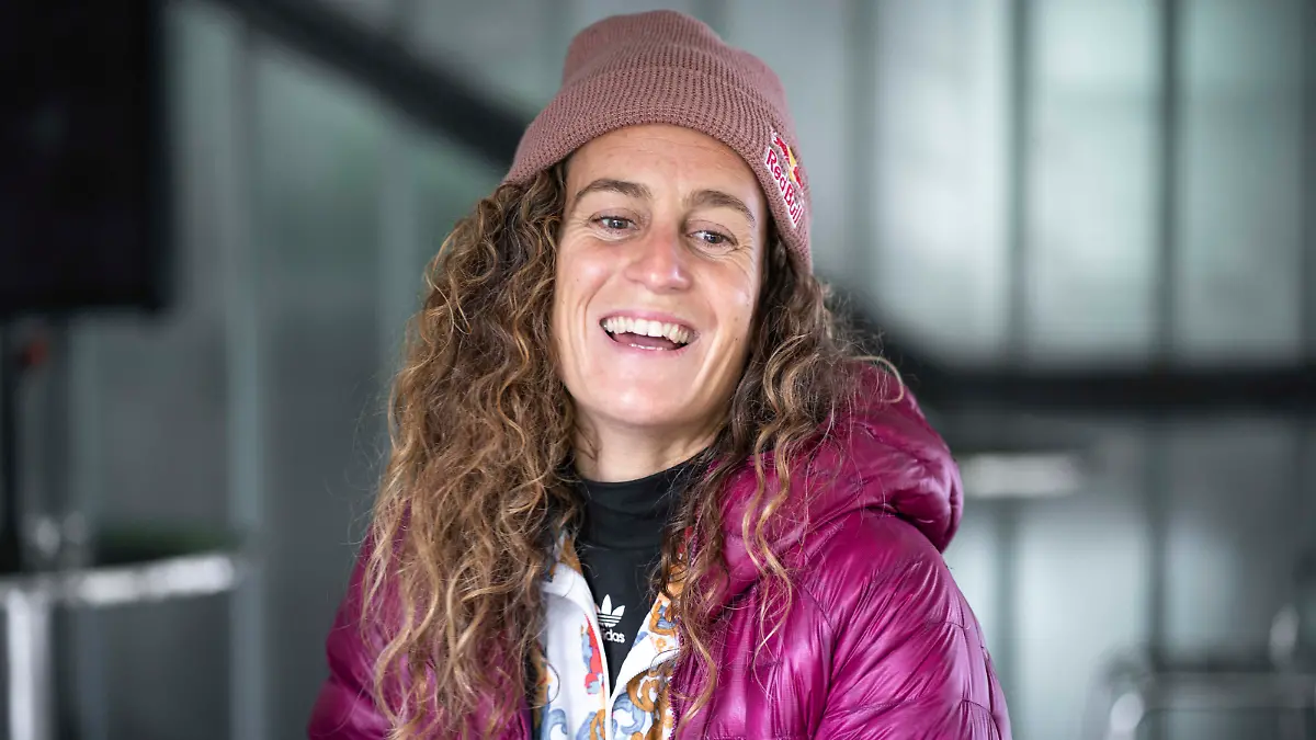 The big wave surfer Justine Dupont was in Bordeaux, France, on May 21, 2021 to present the film ''Enfer & Paradis'' directed by Antoine Chicoye, Michael Darrigade and Lucas Lesbats on the Megrama Cinema of Bordeaux. (Photo by Fabien Pallueau/NurPhoto)