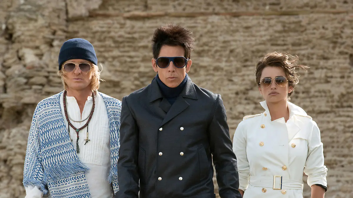 Left to right: Owen Wilson plays Hansel, Ben Stiller plays Derek Zoolander and Penelope Cruz plays Valentina Valencia in Zoolander 2 from Paramount Pictures.