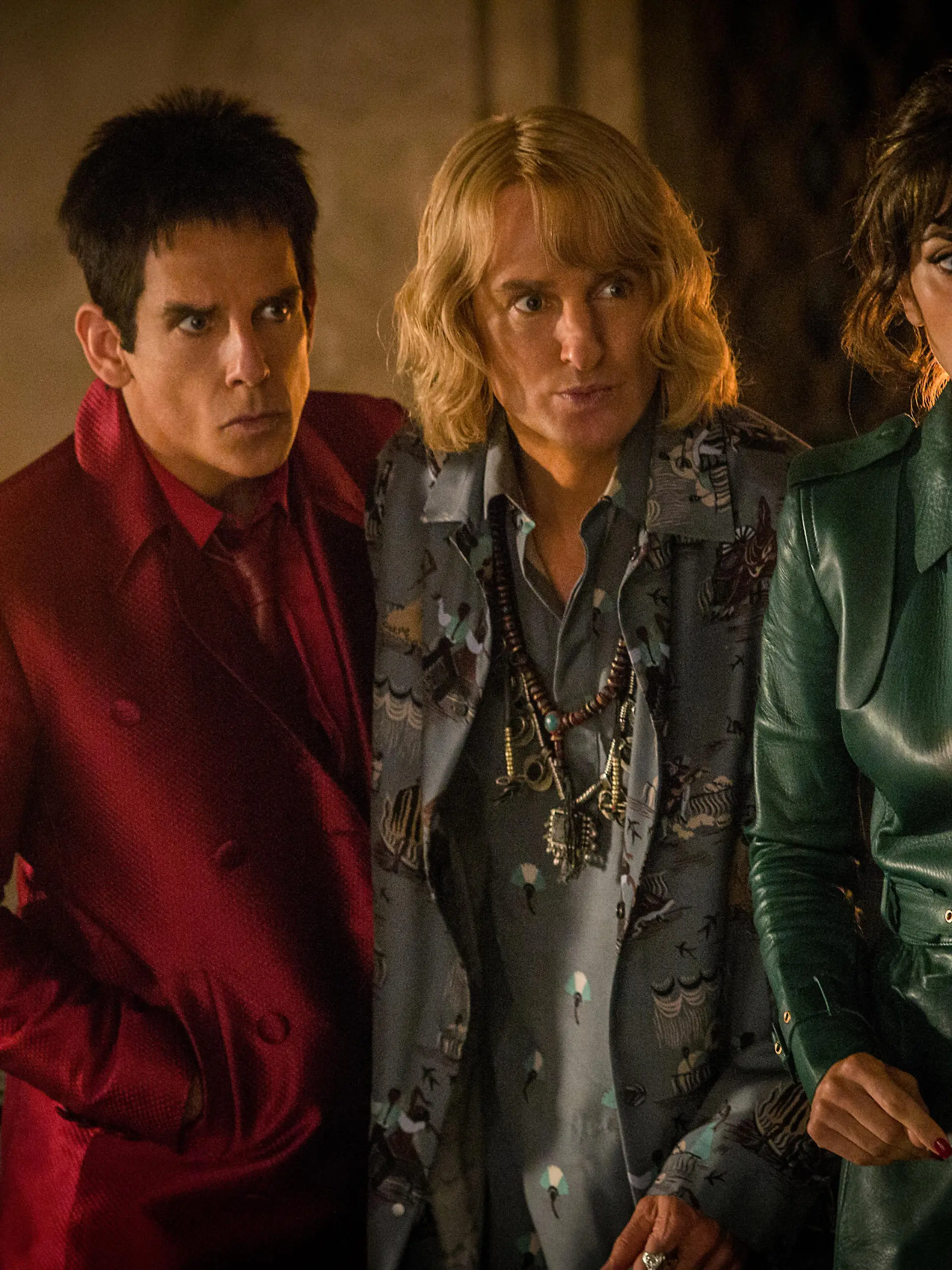 Left to right: Ben Stiller plays Derek Zoolander, Owen Wilson plays Hansel and Penelope Cruz plays Valentina Valencia in Zoolander No. 2 from Paramount Pictures.