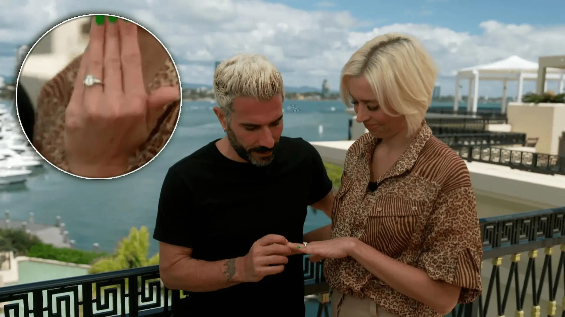 Verlobung mit Marc Terenzi: Ein Riesen-Stein prangt von Verena Kerths zartem Ringfinger.