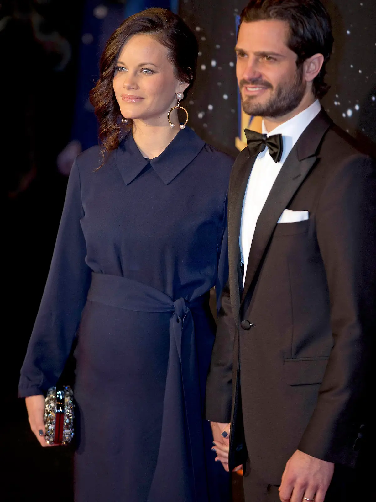 25-01-2016 Gala Pregnant Princess Sofia and Prince Carl Philip during the Swedish Sports Gala 2016 in the Globe Arena in Stockholm, Sweden.© PPE/NieboerCredit: PPE/face to face- No Rights for Netherlands -