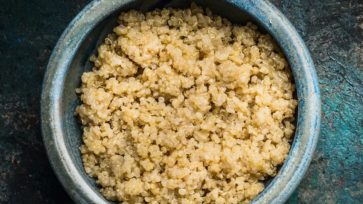 Nahaufnahme von gekochten Quinoa Samen ESSEN UND TRINKEN/creative *** Closeup of cooked quinoa seeds. EAT AND DRINK creative PUBLICATIONxINxGERxSUIxAUTxONLY photocase_2042911  