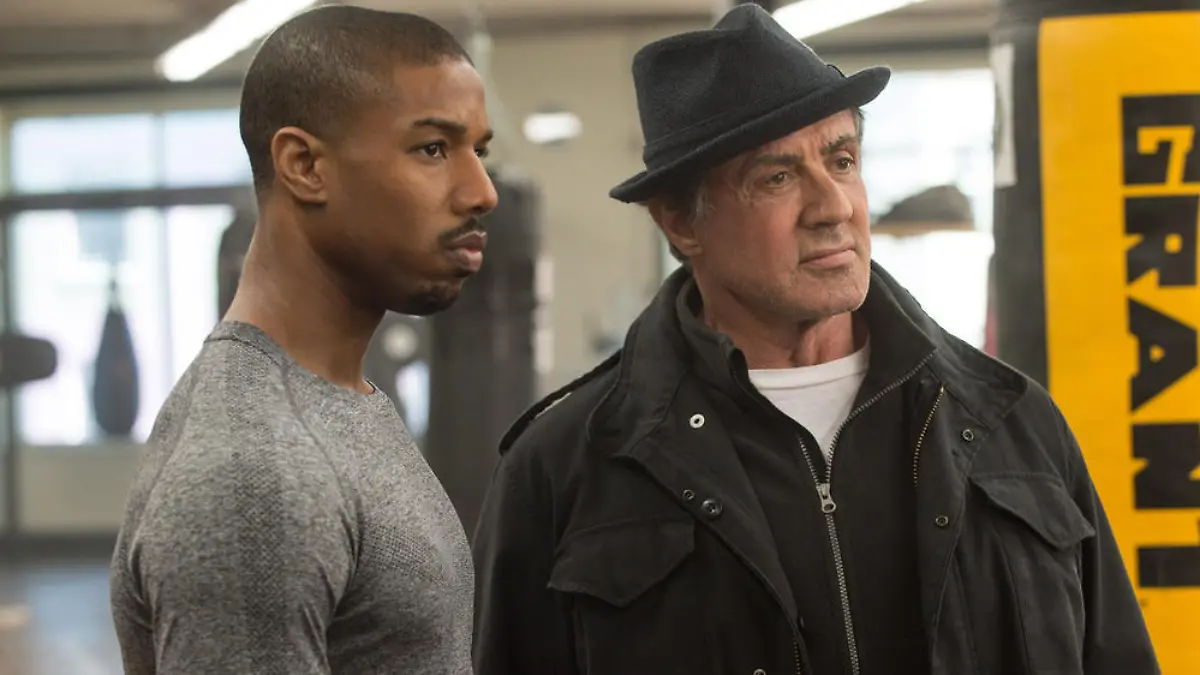 Michael B. Jordan als Adonis Johnson (links) und Sylvester Stallone als Rocky Balboa in "Creed"
