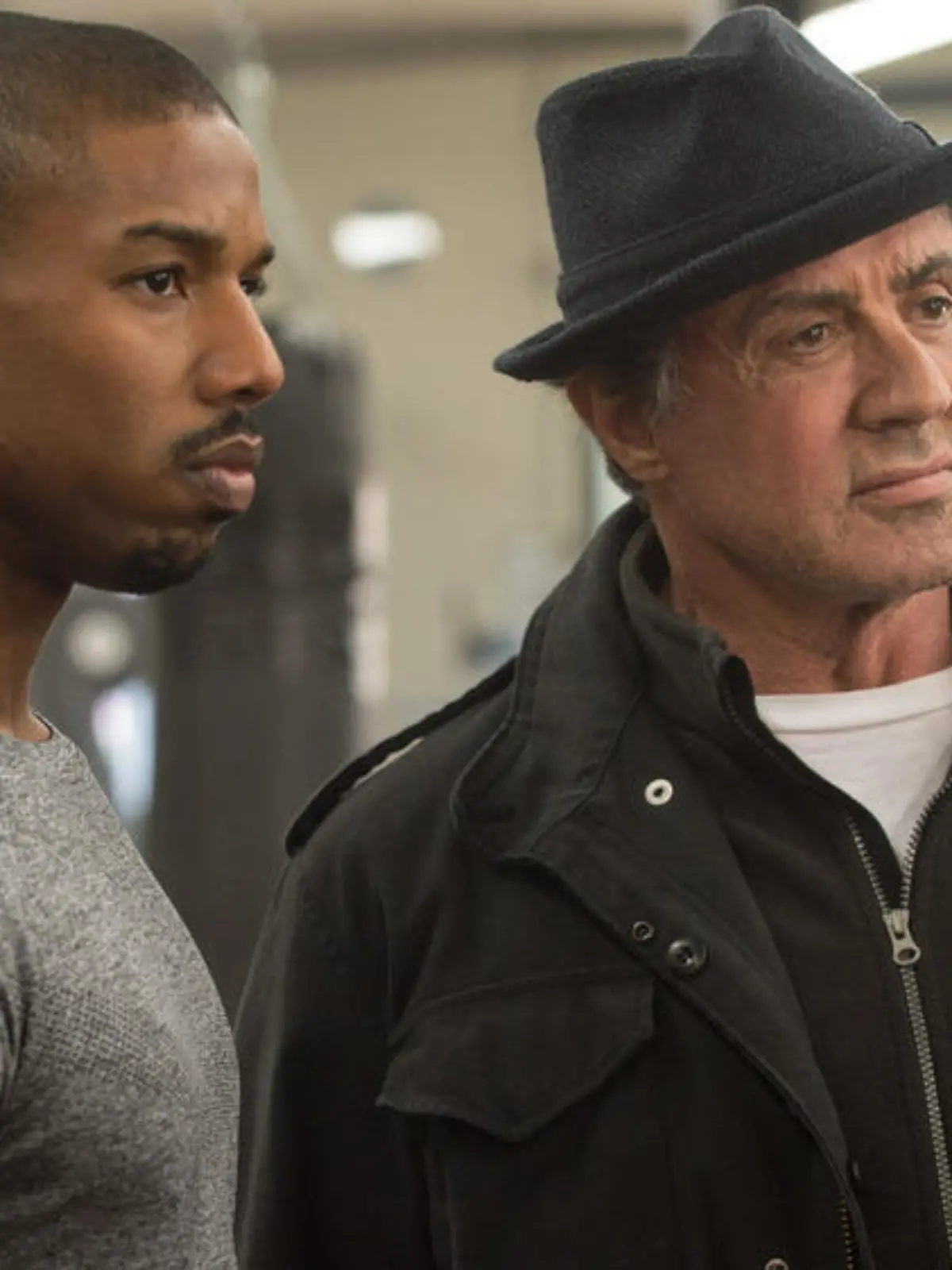 Michael B. Jordan als Adonis Johnson (links) und Sylvester Stallone als Rocky Balboa in "Creed"
