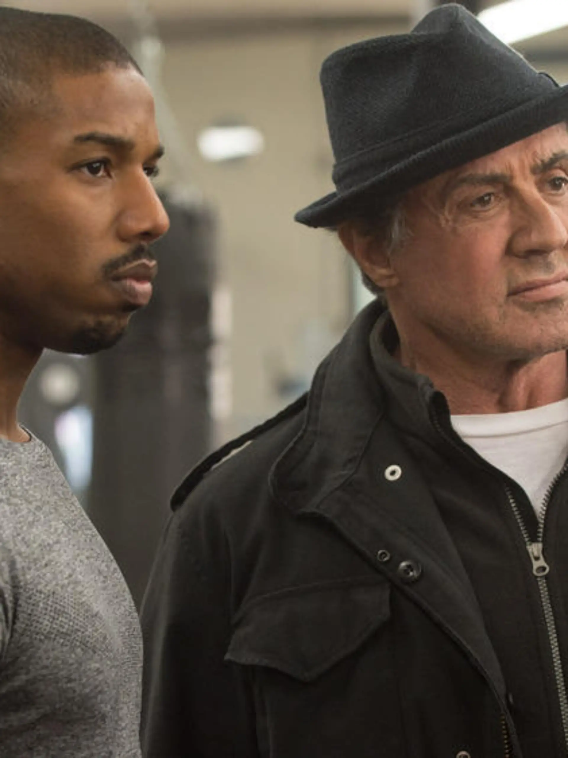Michael B. Jordan als Adonis Johnson (links) und Sylvester Stallone als Rocky Balboa in "Creed"