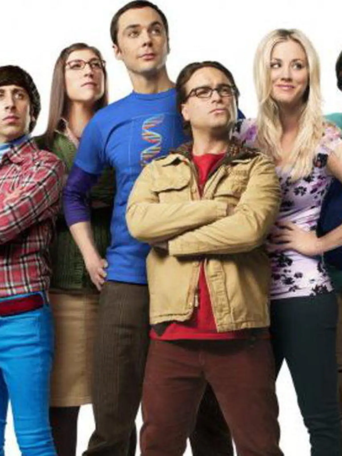 Wann immer es Sheldon Cooper (blaues Shirt) schlecht geht, müssen seine Freunde das Katzentanzlied anstimmen