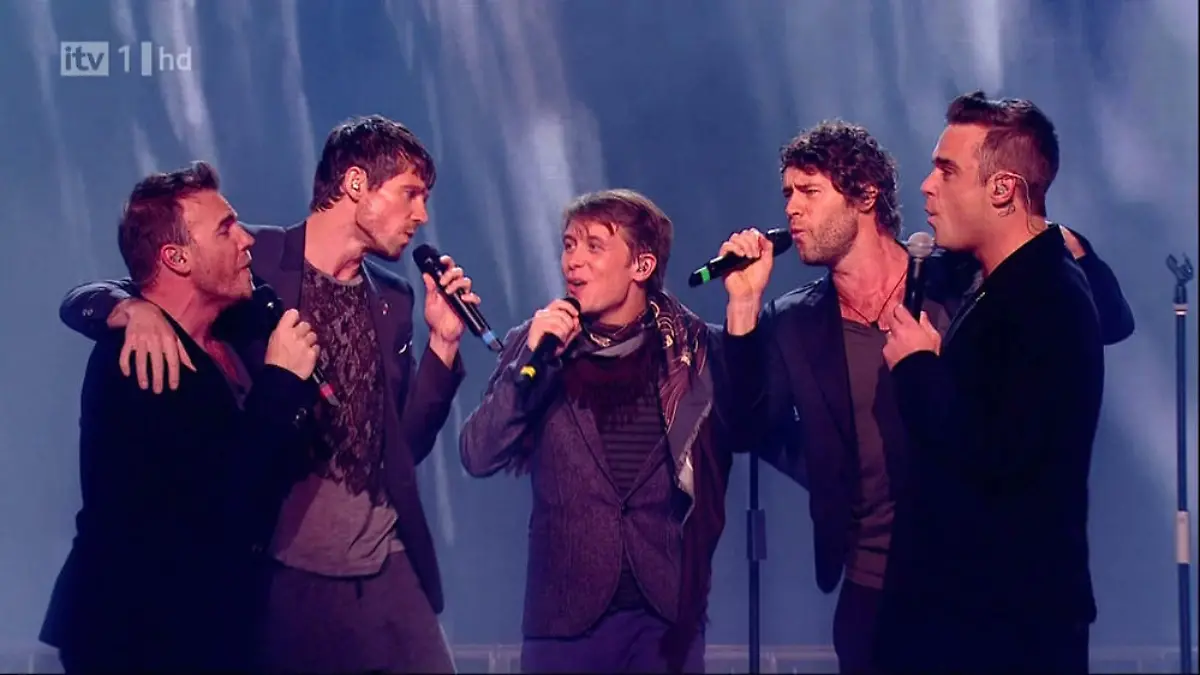 Back for good: 2017 wollen Take That Jubiläum feiern - auch mit Robbie Williams (re.)