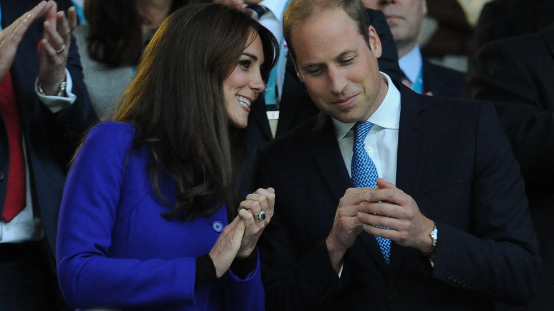 Opening Ceremony of the World Cup Rugby 2015 Twickenham -Pool A - England VS Fidji Celebrities attend the opening ceremony of the 2015 Rugby World Cup Pool A match between England and Fiji at Twickenham Stadium on September 18, 2015 in London, ENGLAND<P>Pictured: Catherine, Duchess of Cambridge and Prince William, Duke of Cambridge<B>Ref: SPL1133114 180915 </B><BR/>Picture by: KCS Presse / Splash News<BR/></P><P><B>Splash News and Pictures</B><BR/>Los Angeles: 310-821-2666<BR/>New York: 212-619-2666<BR/>London: 870-934-2666<BR/>photodesk@splashnews.com<BR/></P>