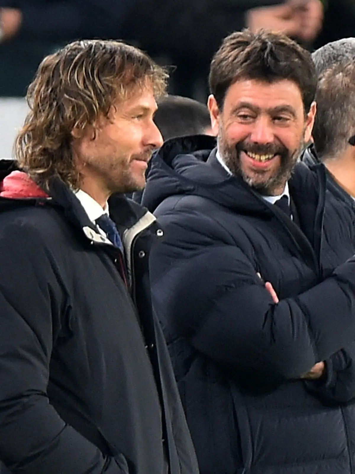 Soccer Football - Serie A - Juventus v Udinese - Allianz Stadium, Turin, Italy - January 7, 2023 Former Juventus player Pavel Nedved alongside Andrea Agnelli before the match REUTERS/Massimo Pinca