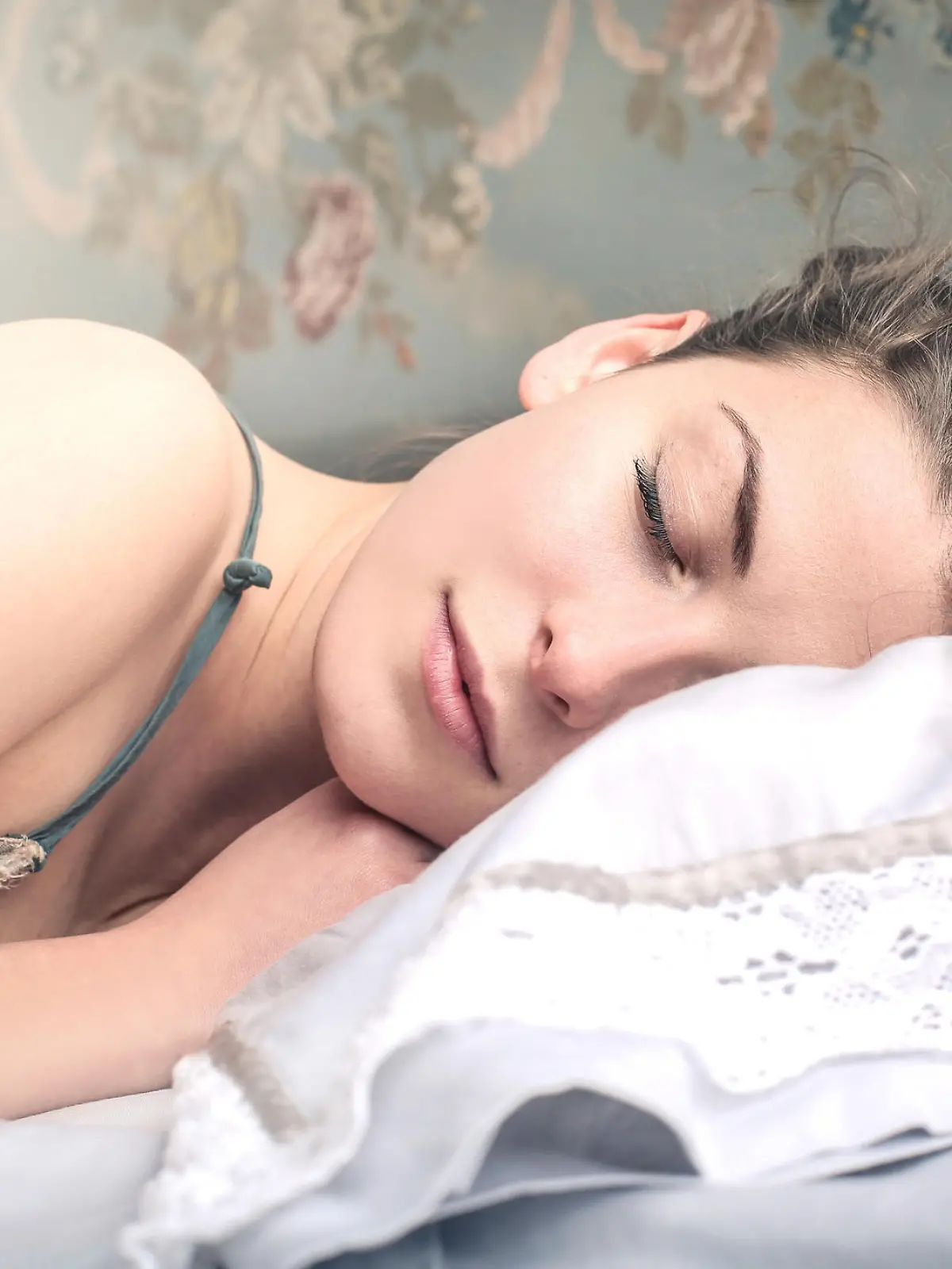 Beautiful, young woman is sleeping
