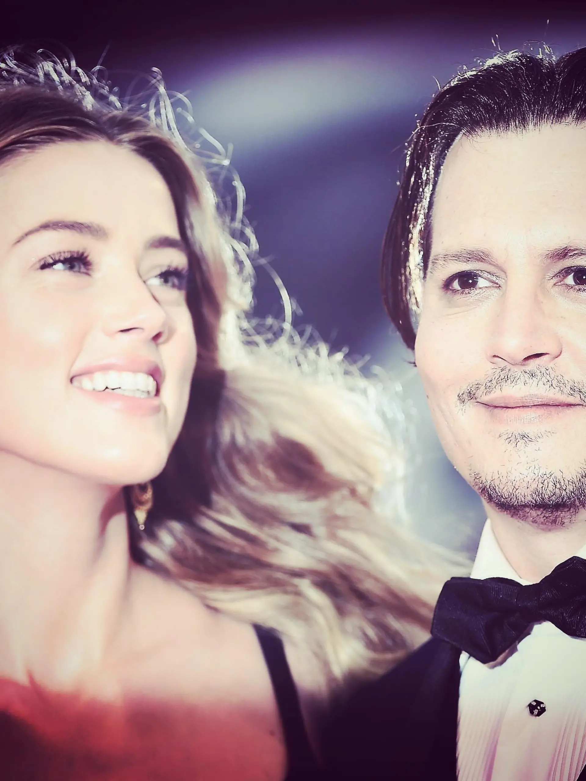 VENICE, ITALY - SEPTEMBER 04: (EDITORS NOTE: Image was altered with digital filters.)  Johnny Depp and Amber Heard attend a premiere for 'Black Mass' during the 72nd Venice Film Festival at on September 4, 2015 in Venice, Italy. (Photo by Ian Gavan/Getty Images)