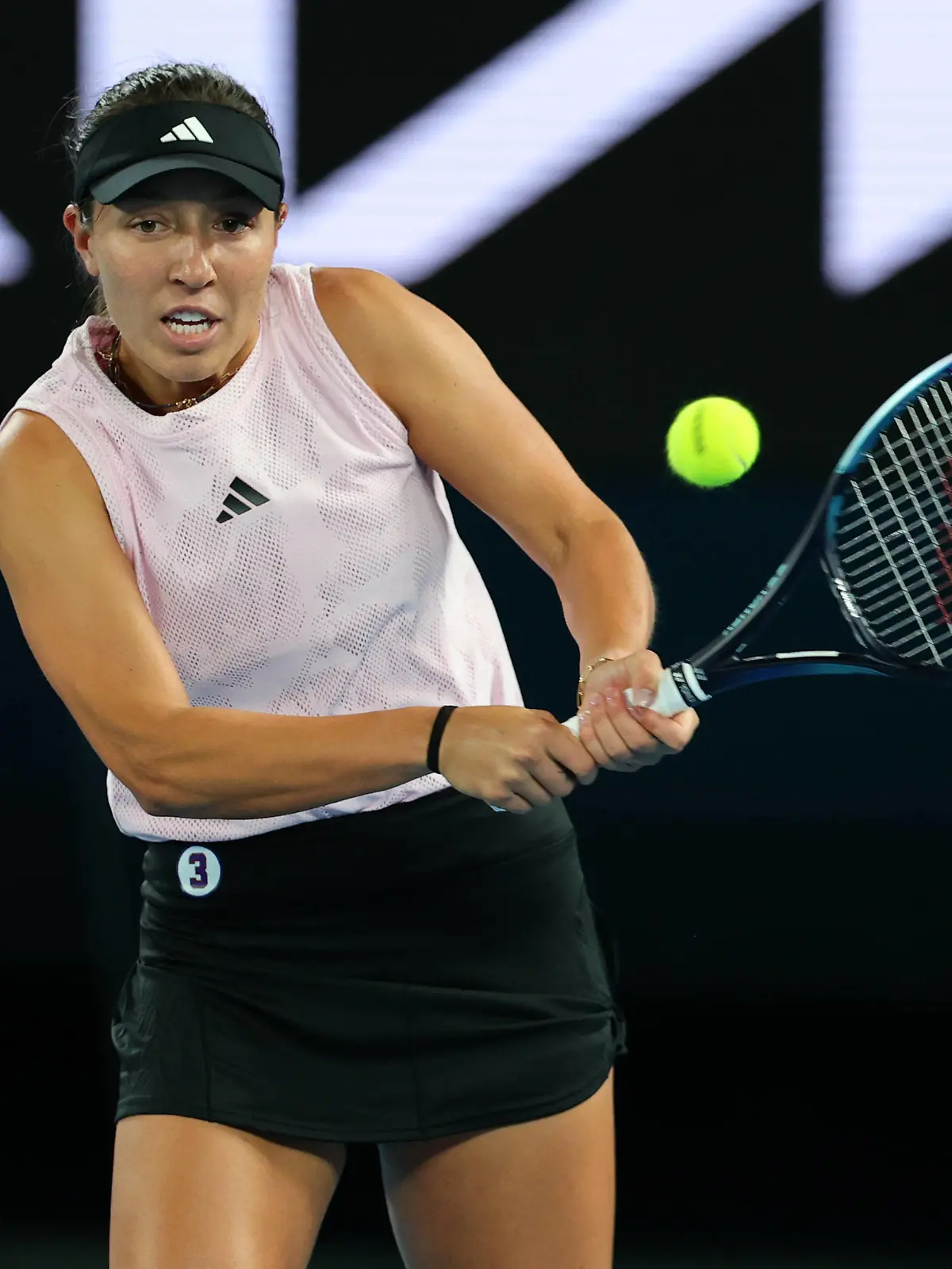 Jessica Pegula of USA in action during round 2 match between Jessica Pegula of USA and Aliaksandra Sasnovich Day 3 at the Australian Open Tennis 2023 at Rod Laver Arena, Melbourne, Australia on 18 January 2023. PUBLICATIONxNOTxINxUK Copyright: xPeterxDovganx 34780645