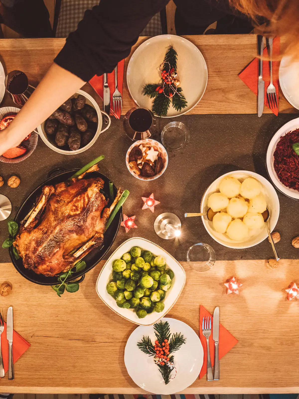 Weihnachtliche Tafel