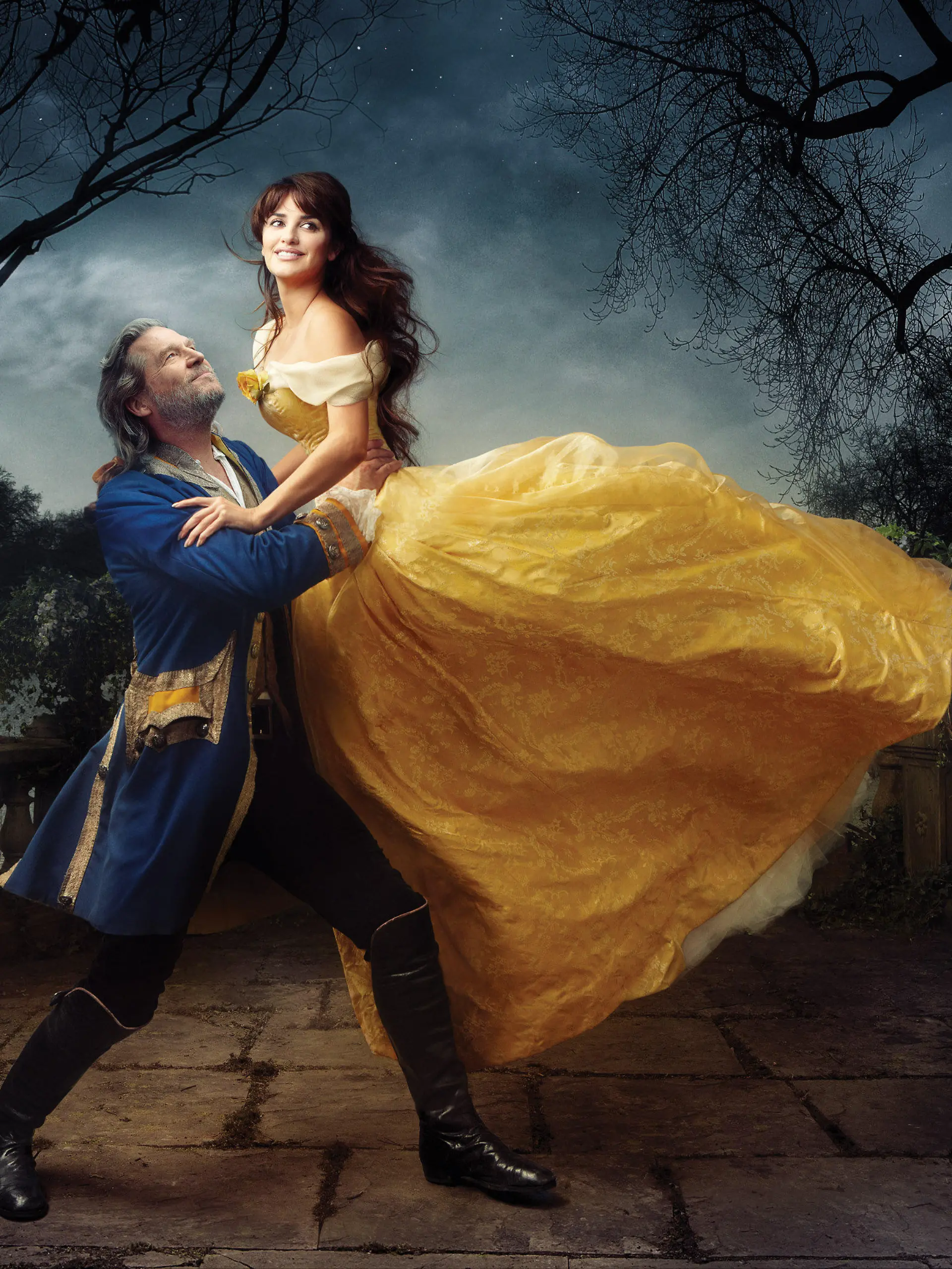 Die spanische Schauspielerin Penelope Cruz und der US-amerikanische Schauspieler Jeff Bridges posieren als Prinzessin Belle und ihr Prinz aus dem Märchen «Die Schöne und das Biest» (Foto undatiert). Das Motiv gehört zur neuen Disney-Kampagne «Let The Memories Begin» und wurde von der US-amerikanischen Fotografin Annie Leibovitz arrangiert. Sie hat die Queen abgelichtet, Präsidenten sowie Rock- und Popstars: Für ihre jüngsten Aufnahmen «Traumporträts», die am Freitag (04.03.2011) der Öffentlichkeit vorgestellt wurden, griff Leibovitz auf die Welt der Märchen zurück. Bereits 2009 veröffentlichte Disney Bilder berühmter Persönlichkeiten als Disney-Figuren. Foto: Annie Leibovitz/Disney Parks (zu dpa 0120 vom 04.03.2011 - ACHTUNG: Verwendung nur für redaktionelle Zwecke im Zusammenhang mit der Berichterstattung über die Kampagne und bei Urheber-Nennung!)  +++(c) dpa - Bildfunk+++