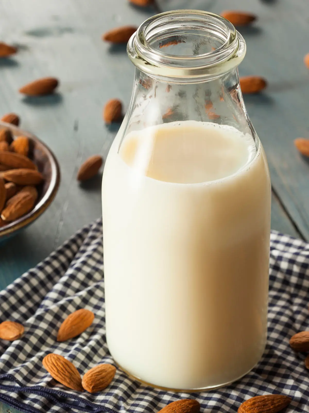 Organic White Almond Milk in a Jug