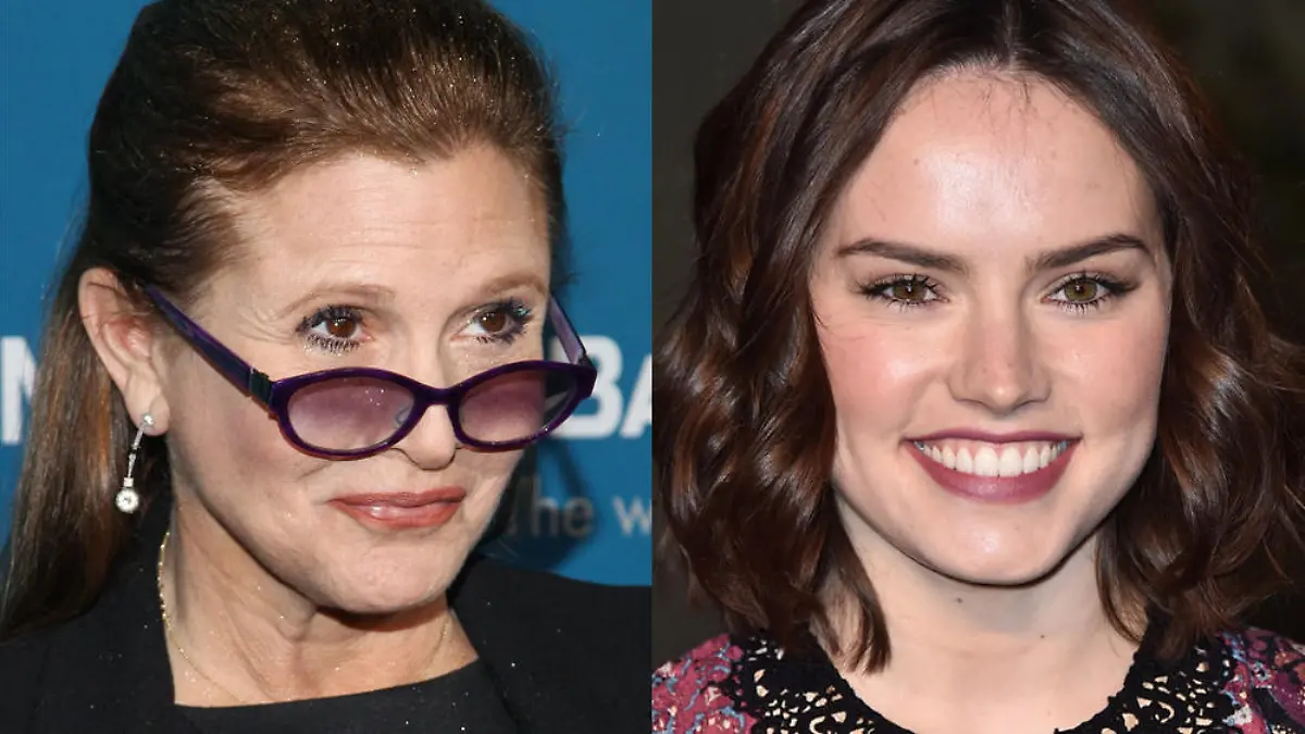 Carrie Fisher (l.) kann sich vorstellen, was auf Daisy Ridley bald zukommt