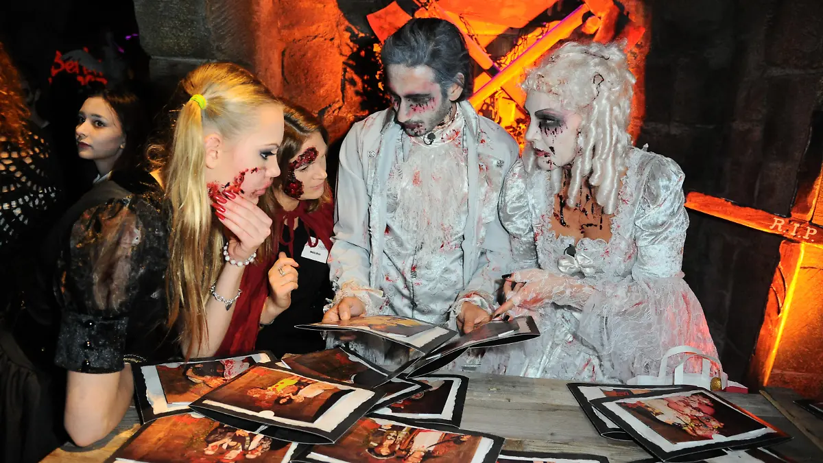 Halloween Party - hosted by Natascha Ochsenknecht at Berlin Dungeon in Mitte.

Featuring: Cheyenne Ochsenknecht, Umut Kekilli, Natascha Ochsenknecht
Where: Berlin, Germany
When: 27 Oct 2015
Credit: Patrick Hoffmann/WENN.com