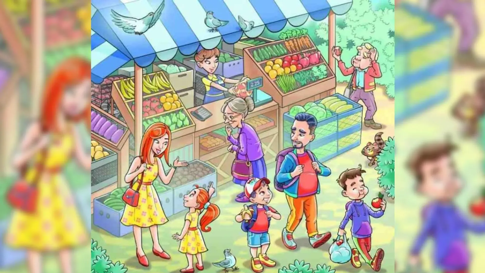 Wer stiehlt das Gemüse auf dem Markt?