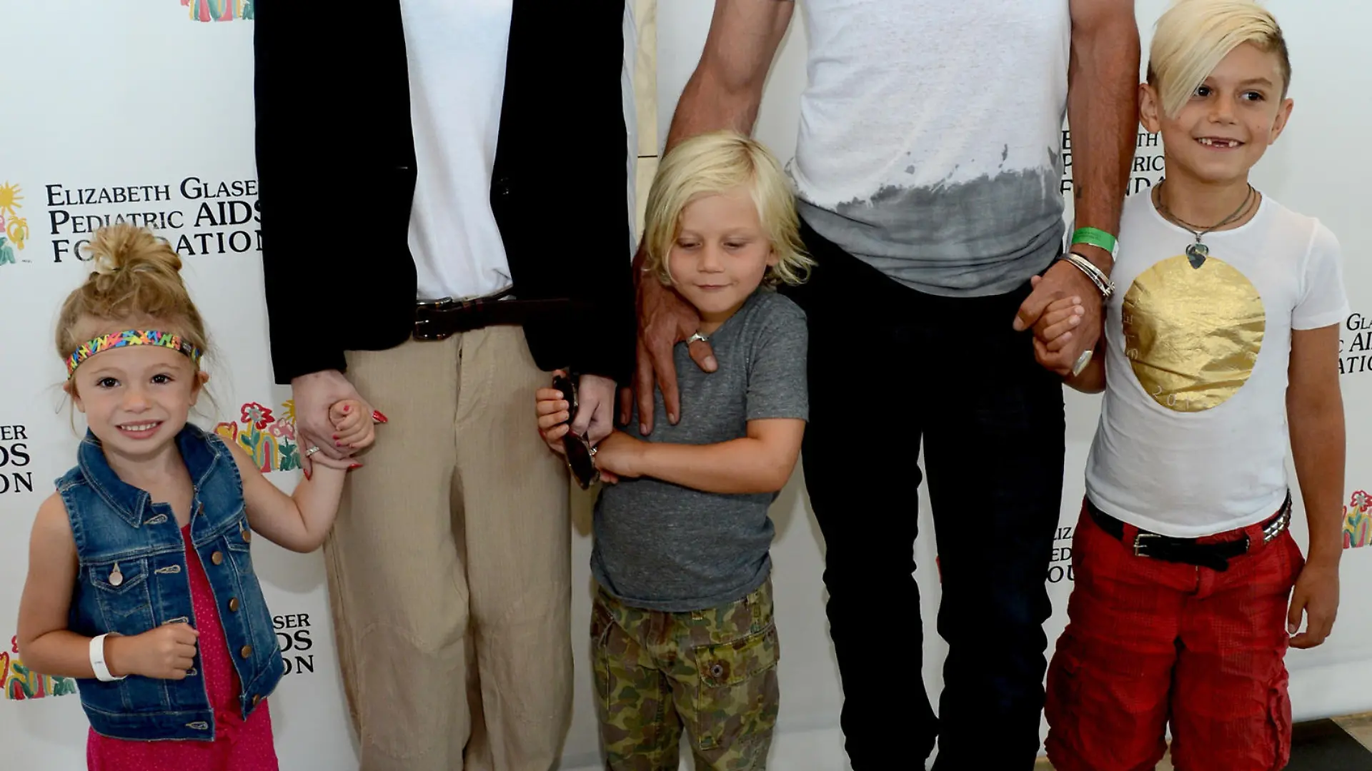LOS ANGELES, CA - JUNE 02:  (L-R) Gwen Stefani,  Zuma Rossdale, musician Gavin Rossdale and  Kingston Rossdale attend the Elizabeth Glaser Pediatric AIDS Foundation's 24th Annual "A Time For Heroes" at Century Park on June 2, 2013 in Los Angeles, California.  (Photo by Jason Kempin/Getty Images for EGPAF)