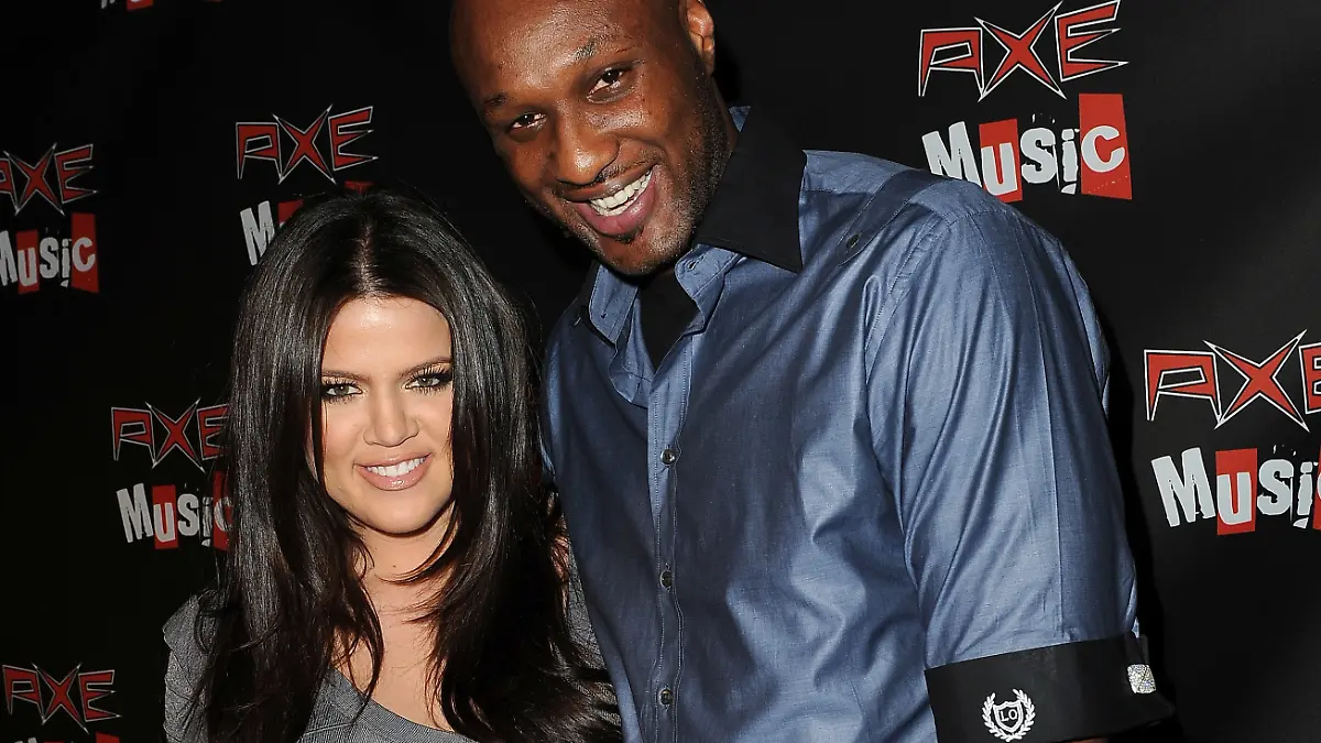 HOLLYWOOD - SEPTEMBER 21: Television personality Khloe Kardashian (L) and Los Angeles Laker Lamar Odom attend the 'AXE Music One Night Only' concert series featuring Weezer at Dunes Inn Motel - Sunset on September 21, 2010 in Hollywood, California. (Photo by Michael Buckner/Getty Images For AXE)