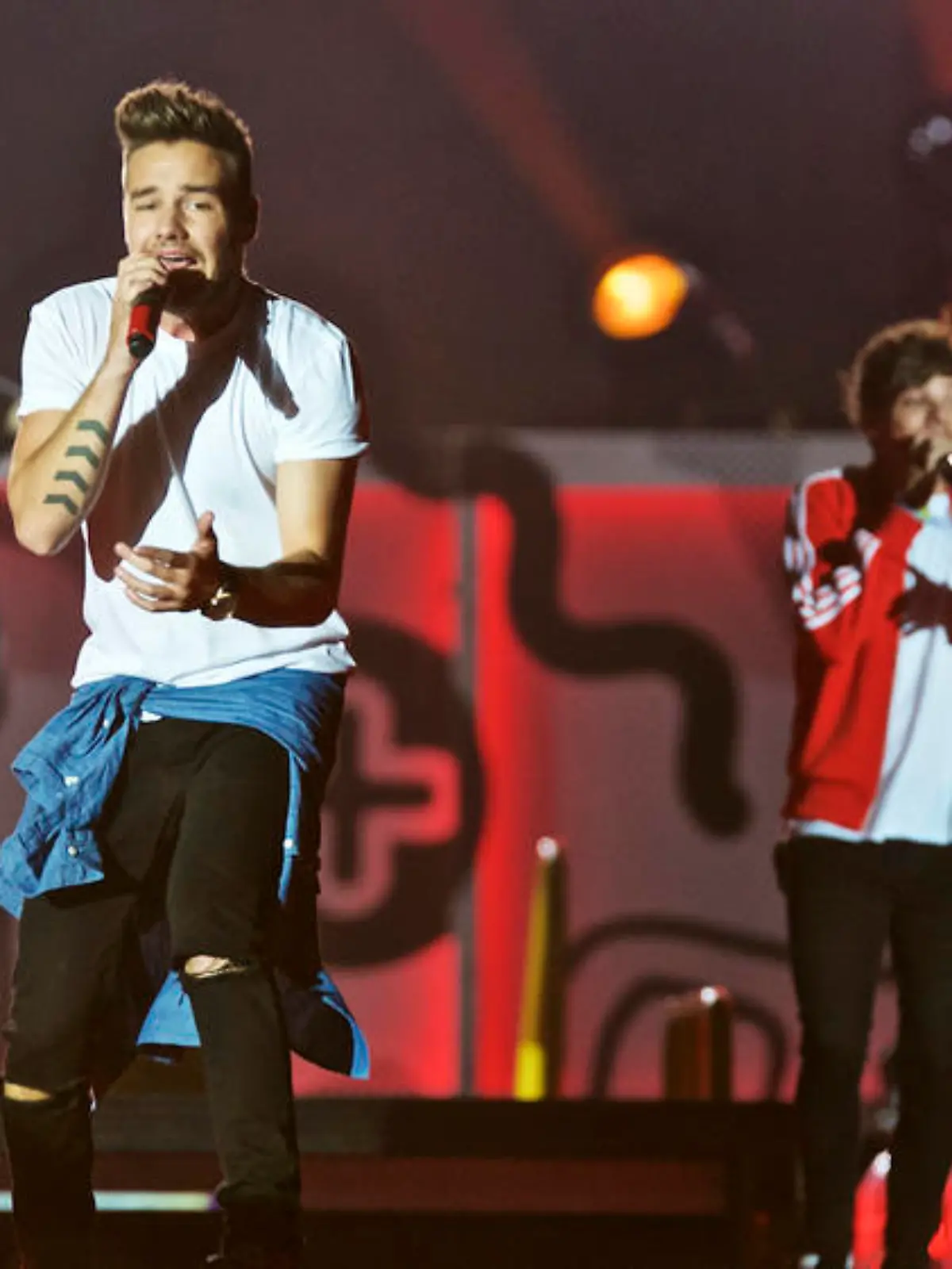 Liam Payne (vorne) und seine One-Direction-Kollegen bei einem US-Konzert im August