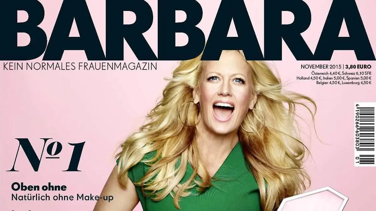 Barbara Schöneberger auf dem Cover der ersten Ausgabe ihrer Zeitschrift