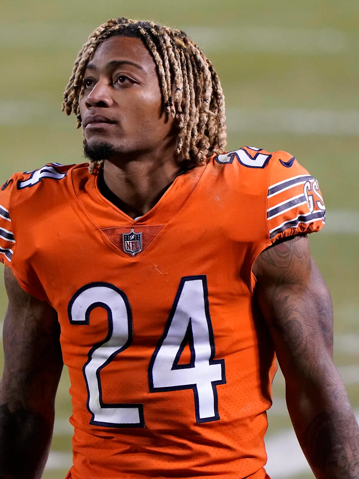NFL, American Football Herren, USA Minnesota Vikings at Chicago Bears, Nov 16, 2020 Chicago, Illinois, USA Chicago Bears cornerback Buster Skrine 24 walks off the field after losing to the Minnesota Vikings at Soldier Field. Mandatory Credit: Mike Dinovo-USA TODAY Sports, 16.11.2020 22:10:59, 15206864, Chicago Bears, NPStrans, NFL, Buster Skrine, Soldier Field, Minnesota Vikings PUBLICATIONxINxGERxSUIxAUTxONLY Copyright: xMikexDinovox 15206864