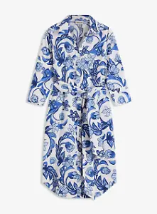 Hemdblusenkleid aus Baumwoll-Mix