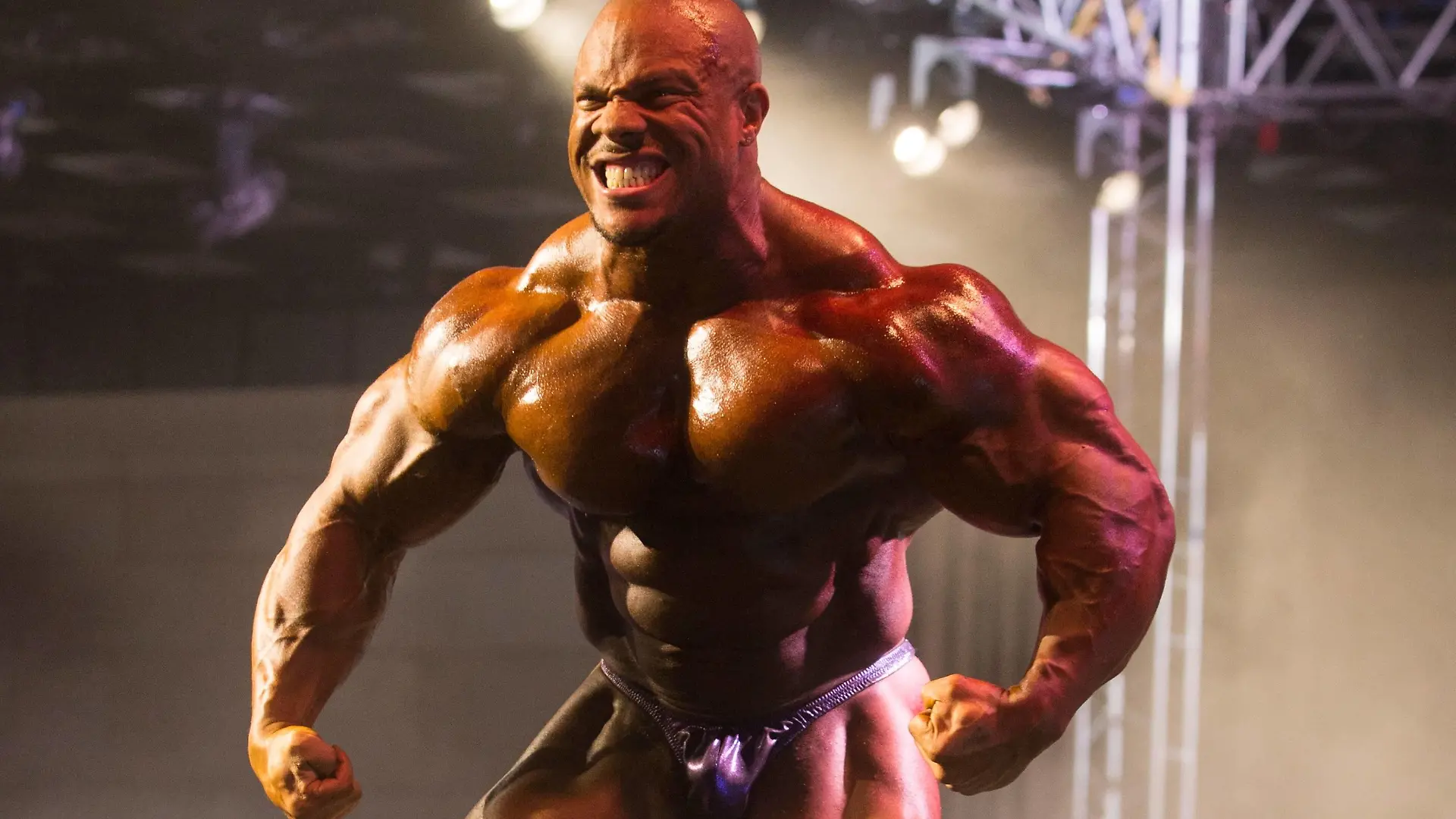 MOSCOW, RUSSIA. NOVEMBER 30, 2014. American IFBB professional bodybuilder and the current Mr. Olympia, Phil Heath performs at Power Pro show  2014 bodybuilding event at World Trade Centers Congress Center. Zurab Dzhavarkhadze/TASS PUBLICATIONxINxGERxAUTxONLY Aufmacher 20154317

MOSCOW Russia November 30 2014 American IFBB Professional Bodybuilder and The Current Mr Olympia Phil Heath performs AT Power Pro Show  2014 Body Building Event AT World Trade  Congress Center Zurab  TASS PUBLICATIONxINxGERxAUTxONLY Highlight