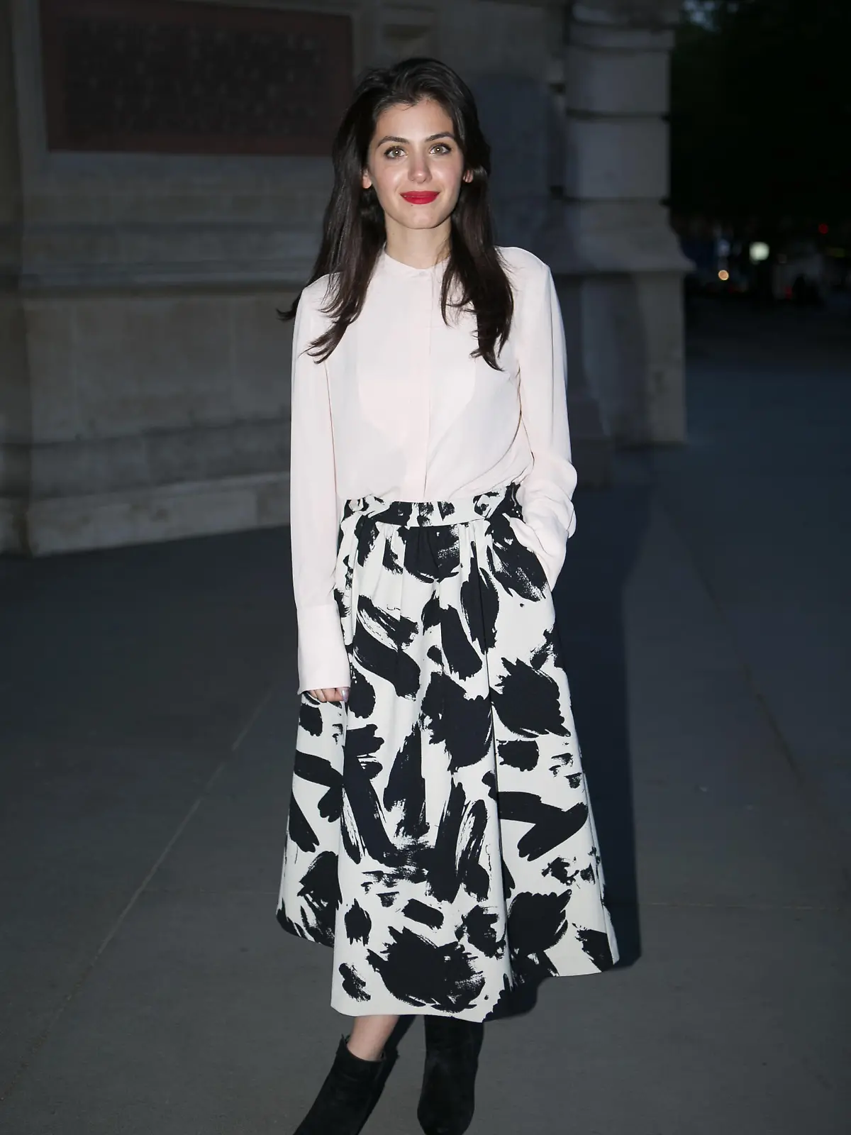 April 30, 2014 - London, Central London, United Kingdom - Wedding Dresses private view Arrivals. Katie Melua arrives at the private view of new exhibition looking at how wedding dresses have changed over the years. Victoria & Albert Museum, London, United Kingdom. Wednesday, 30th April 2014. Picture by Daniel Leal-Olivas / i-Images