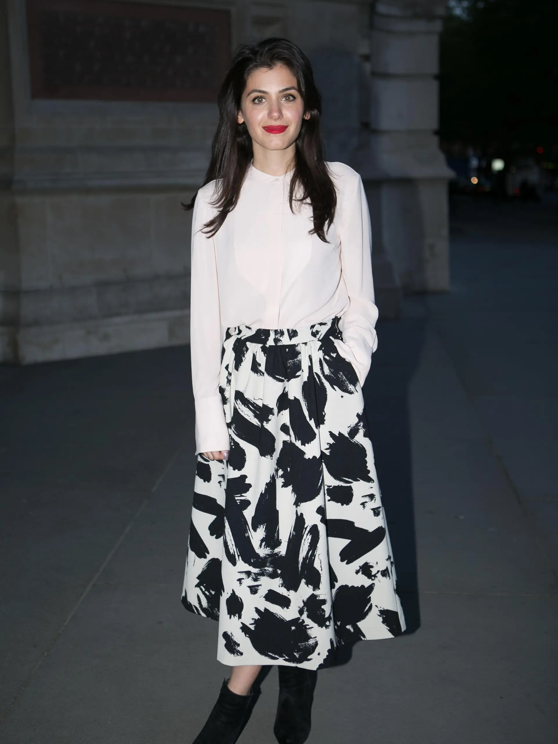 April 30, 2014 - London, Central London, United Kingdom - Wedding Dresses private view Arrivals. Katie Melua arrives at the private view of new exhibition looking at how wedding dresses have changed over the years. Victoria & Albert Museum, London, United Kingdom. Wednesday, 30th April 2014. Picture by Daniel Leal-Olivas / i-Images