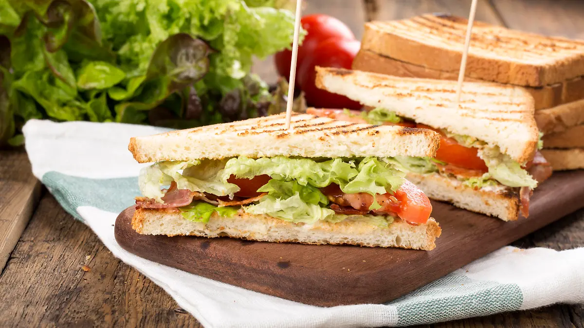 Bacon lettuce tomato BLT sandwich