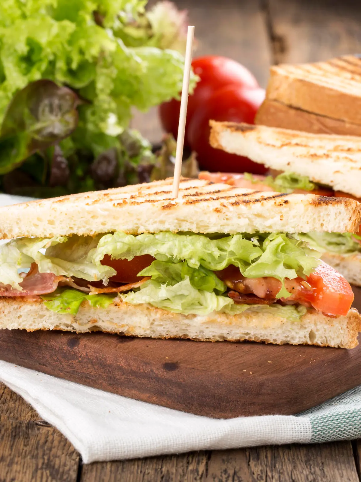 Bacon lettuce tomato BLT sandwich