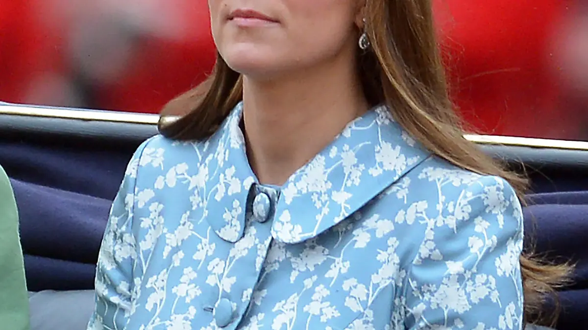 LONDON, ENGLAND - JUNE 13: Catherine, Duchess Of Cambridge arrives at Horseguards Parade during the annual Trooping The Colour ceremony at Horse Guards Parade on June 13, 2015 in London, England. (Photo by Stuart C. Wilson/Getty Images)