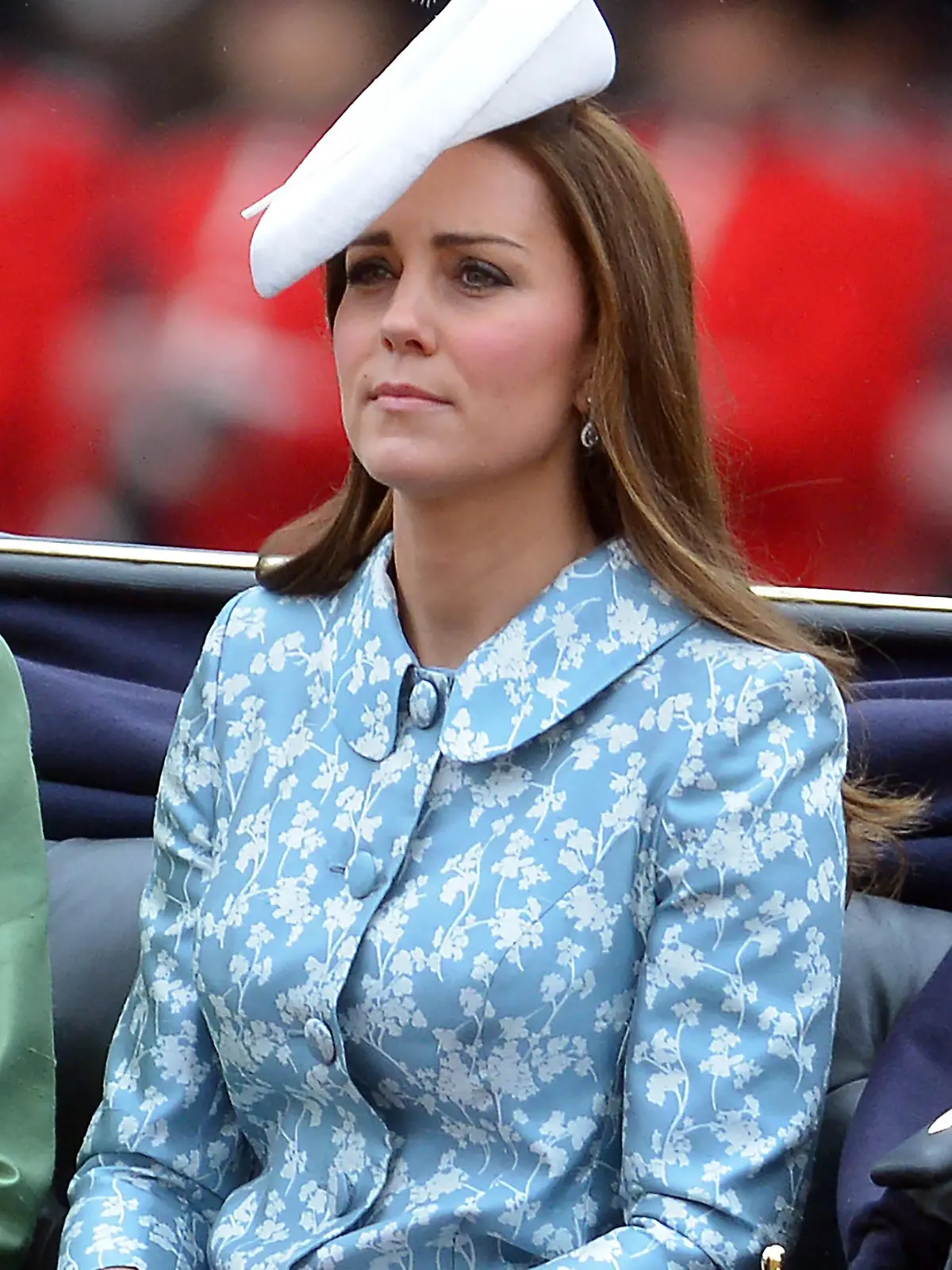 LONDON, ENGLAND - JUNE 13:  Catherine, Duchess Of Cambridge arrives at Horseguards Parade during the annual Trooping The Colour ceremony at Horse Guards Parade on June 13, 2015 in London, England.  (Photo by Stuart C. Wilson/Getty Images)
