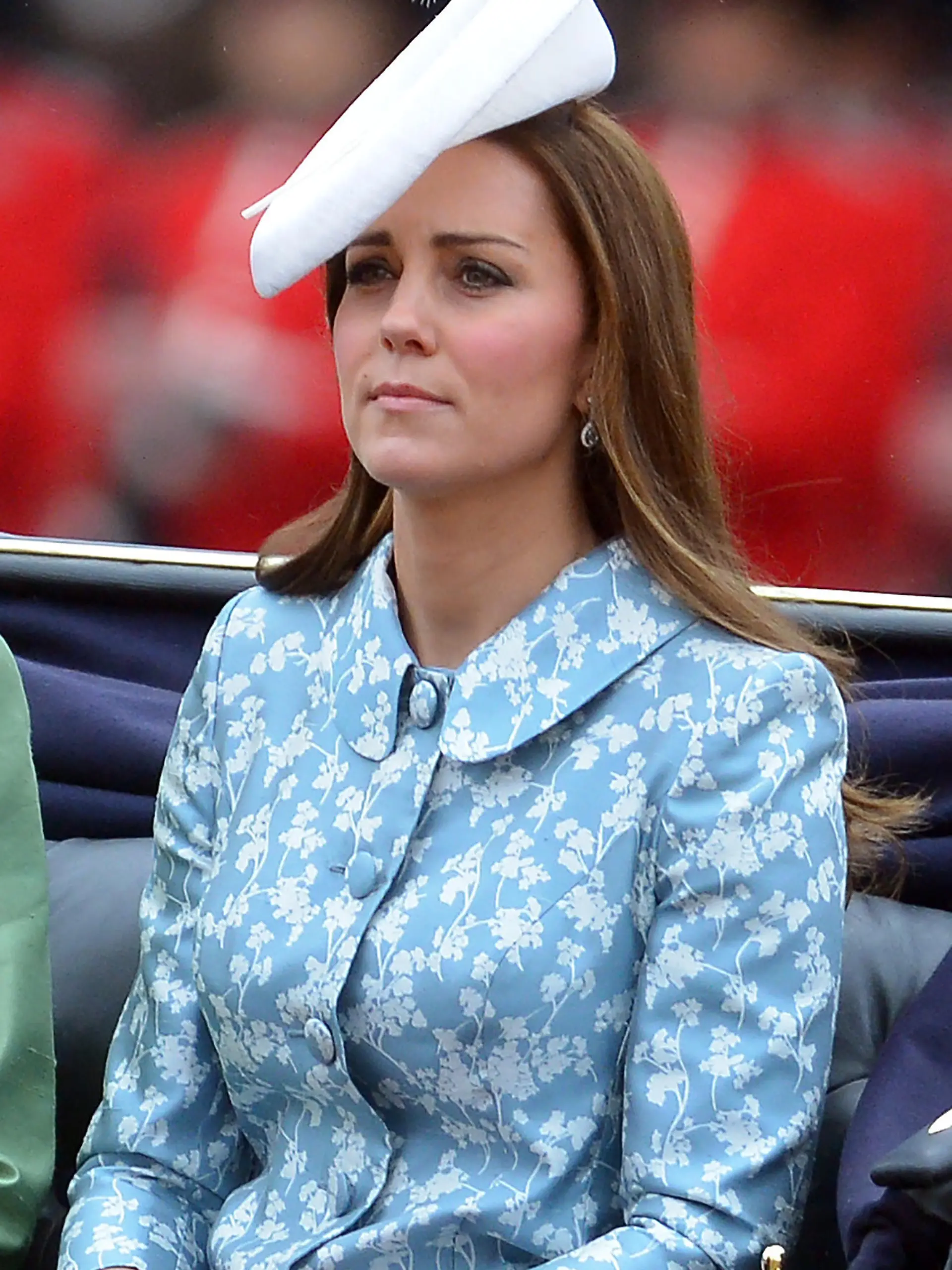 LONDON, ENGLAND - JUNE 13:  Catherine, Duchess Of Cambridge arrives at Horseguards Parade during the annual Trooping The Colour ceremony at Horse Guards Parade on June 13, 2015 in London, England.  (Photo by Stuart C. Wilson/Getty Images)