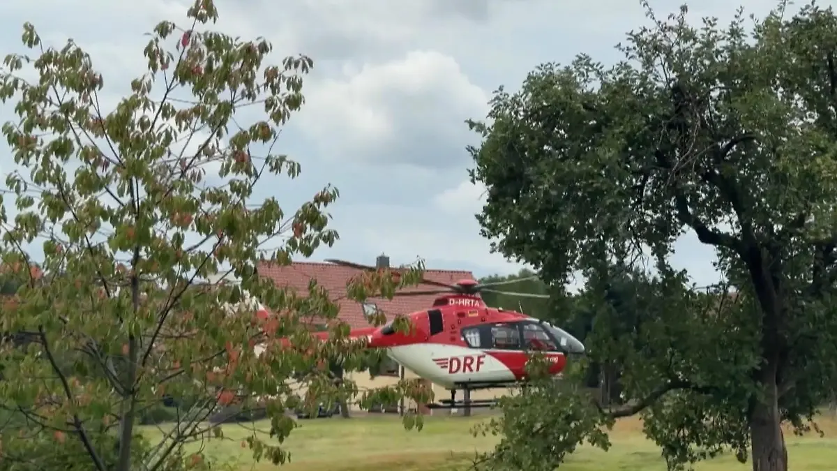 Ein Rettungshubschrauber war im Einsatz.
