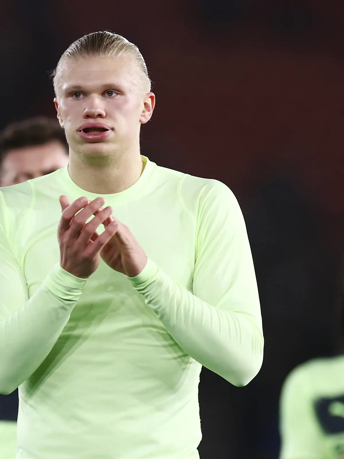 Mandatory Credit: Photo by James Marsh/Shutterstock 13703755av Erling Haaland of Manchester City appears dejected. Southampton v Manchester City, Carabao Cup, Quarter Final, Football, St Mary s Stadium, Southampton, UK - 11 Jan 2023 EDITORIAL USE ONLY No use with unauthorised audio, video, data, fixture lists, club/league logos or live services. Online in-match use limited to 120 images, no video emulation. No use in betting, games or single club/league/player publications. Southampton v Manchester City, Carabao Cup, Quarter Final, Football, St Mary s Stadium, Southampton, UK - 11 Jan 2023 EDITORIAL USE ONLY No use with unauthorised audio, video, data, fixture lists, club/league logos or live services. Online in-match use limited to 120 images, no video emulation. No use in betting, games or single club/league/player publications. PUBLICATIONxINxGERxSUIxAUTxHUNxGRExMLTxCYPxROUxBULxUAExKSAxONLY Copyright: xJamesxMarsh/Shutterstockx 13703755av