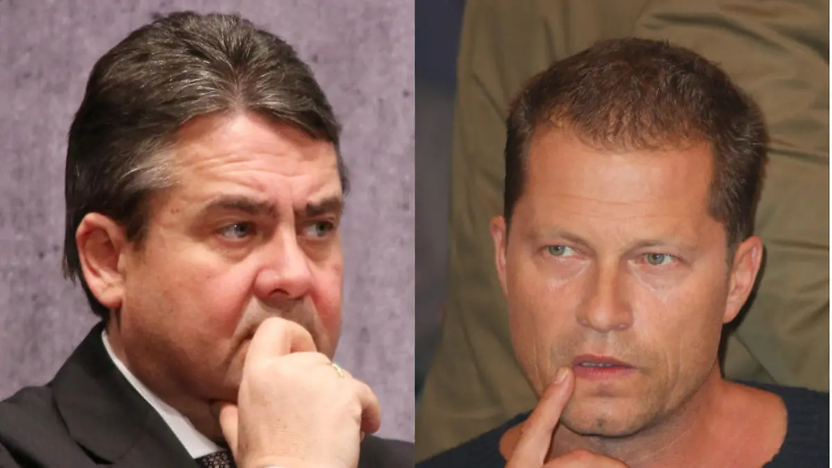 Haben sich über Fremdenfeindlichkeit in Deutschland ausgetauscht: Sigmar Gabriel (l.) und Til Schweiger