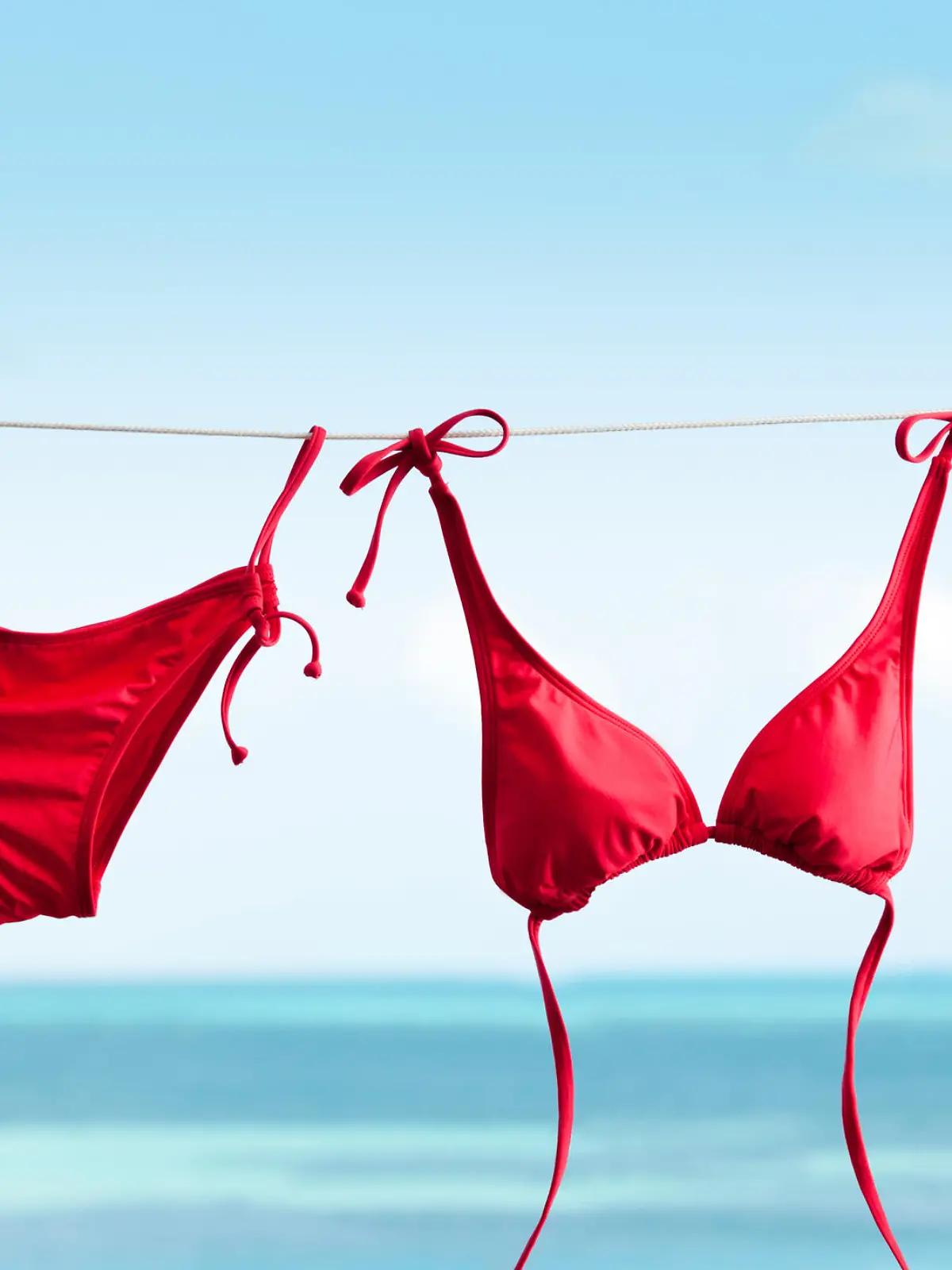 Bikini an Wäscheleine