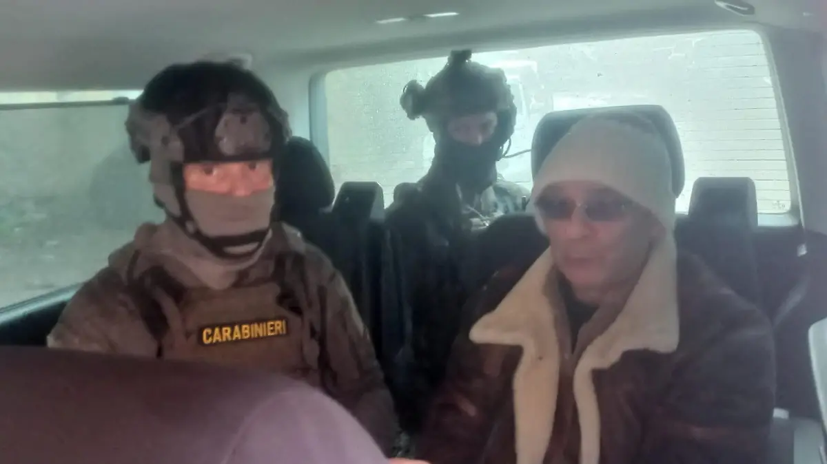 A screengrab taken from a video shows Matteo Messina Denaro the country's most wanted mafia boss after he was arrested in this handout photo obtained by Reuters on January 16, 2023. Handout via REUTERS ATTENTION EDITORS THIS IMAGE HAS BEEN SUPPLIED BY A THIRD PARTY.