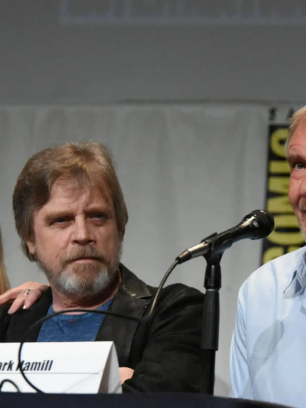 Ganz der Alte: Harrison Ford (r.) zusammen mit Carrie Fisher und Mark Hamill bei der San Diego Comic-Con